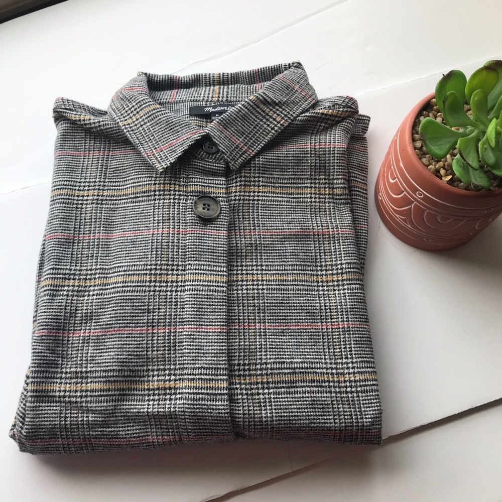 MADEWELL HOUNDSTOOTH FLANNEL